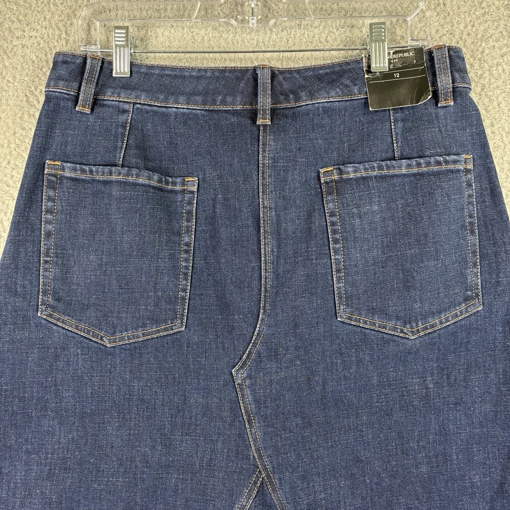 Banana Republic Denim Maxi Skirt Sz 12 Boho Cottage Prairie Western Modest 2024 - Picture 5 of 12